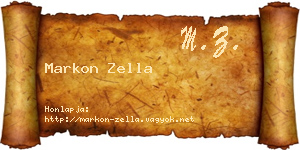 Markon Zella névjegykártya